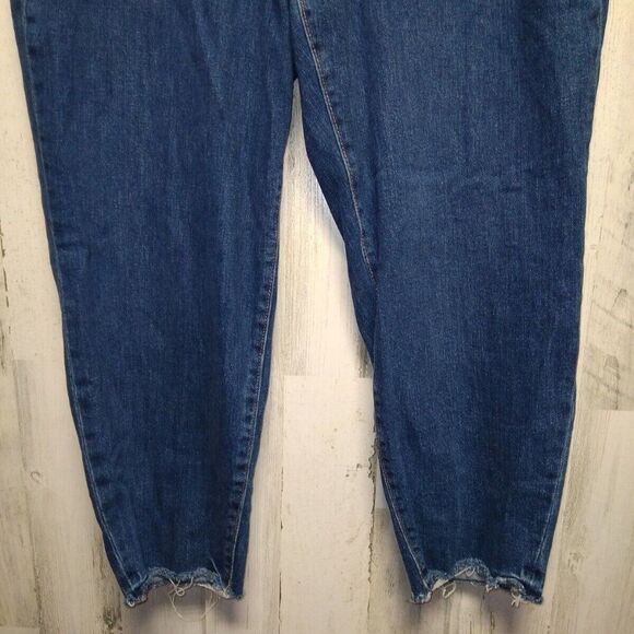 Old Navy O.G. Straight High Rise Secret-Slim pocket Jeans Size 20 Raw Hem - Picture 3 of 9